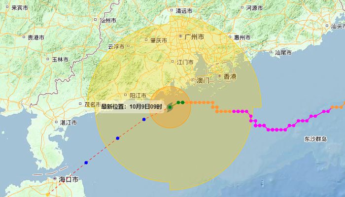 海南台风最新消息及今日路径图更新