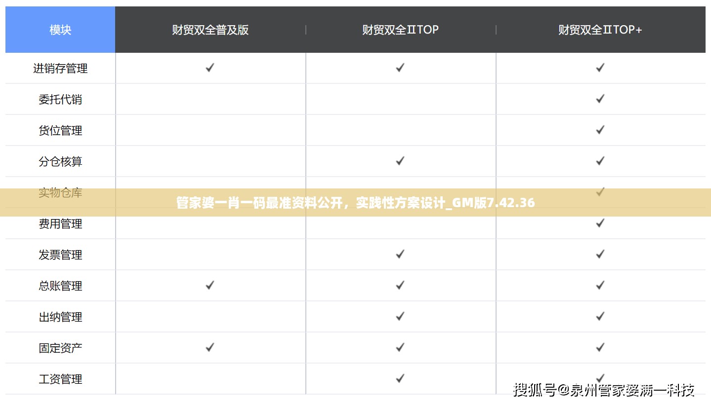 管家婆一肖一码最准资料公开，实践性方案设计_GM版7.42.36