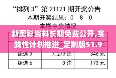 新奥彩资料长期免费公开,实践性计划推进_定制版51.956