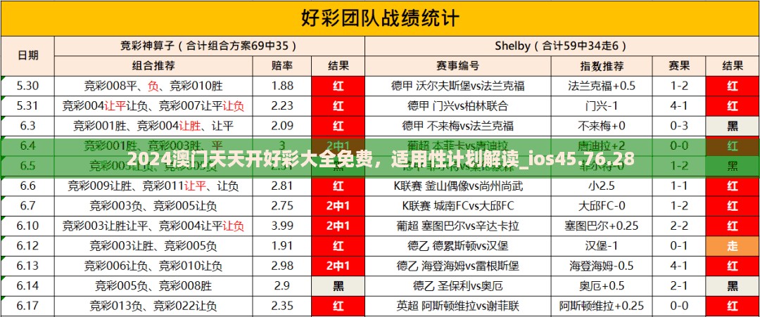 2024澳门天天开好彩大全免费，适用性计划解读_ios45.76.28