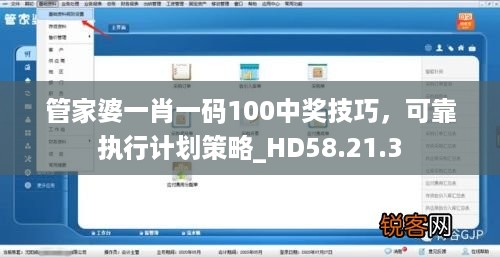 管家婆一肖一码100中奖技巧，可靠执行计划策略_HD58.21.3