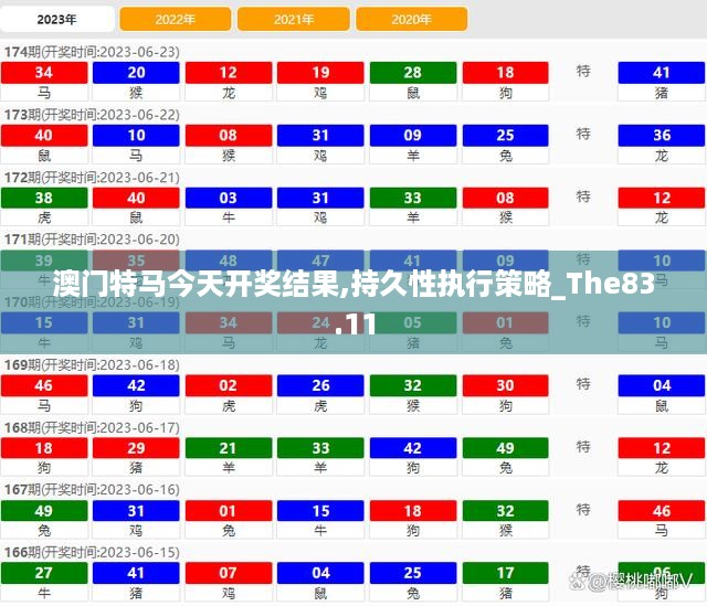 澳门特马今天开奖结果,持久性执行策略_The83.11