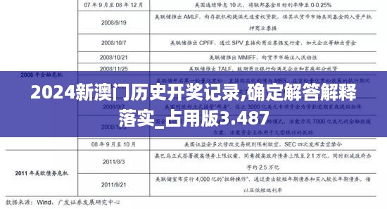 2024新澳门历史开奖记录,确定解答解释落实_占用版3.487