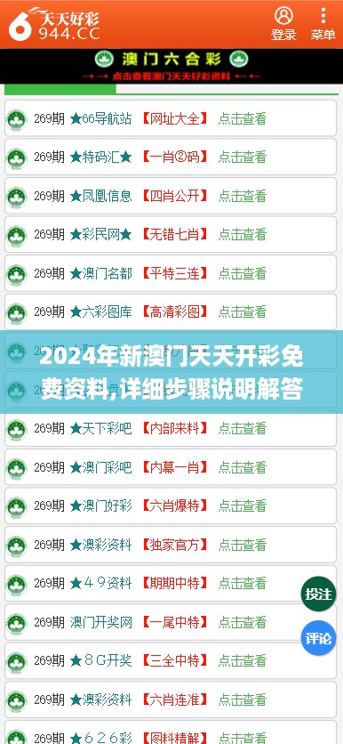 2024年新澳门天天开彩免费资料,详细步骤说明解答_16K7.85