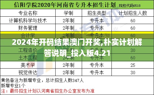 2024年开码结果澳门开奖,朴实计划解答说明_投入版4.21