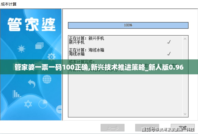 管家婆一票一码100正确,新兴技术推进策略_新人版0.96