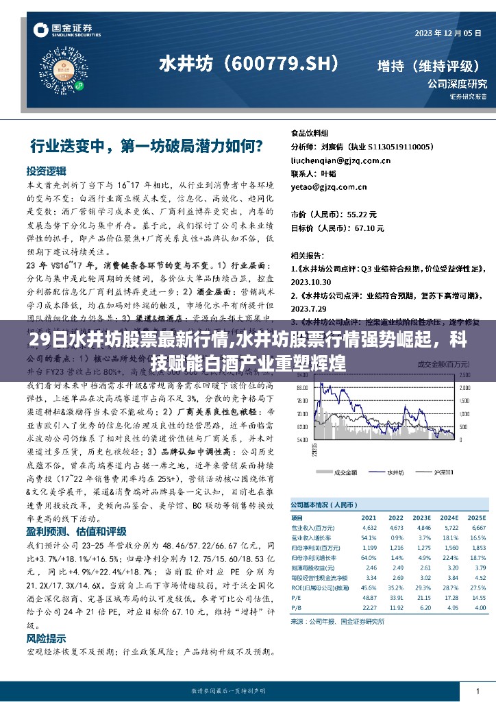 水井坊股票行情强势崛起，科技赋能重塑白酒产业辉煌