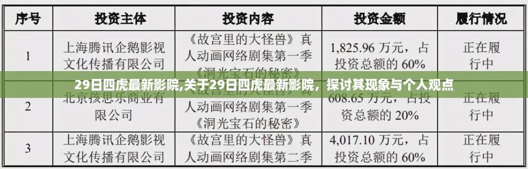 关于29日四虎最新影院的现象与观点探讨