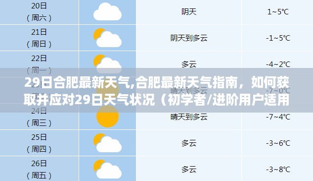 合肥天气指南，如何应对新手进阶用户面临的天气状况与获取最新天气信息（2月29日版）