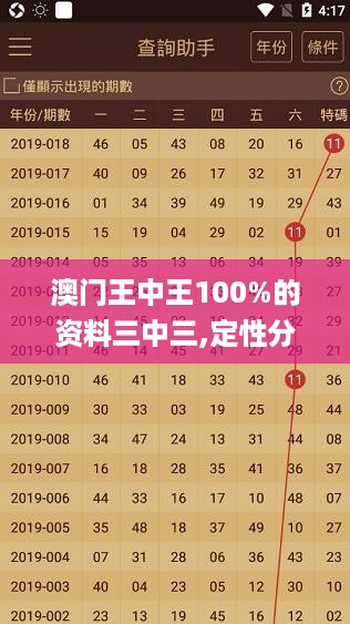 澳门王中王100%的资料三中三,定性分析说明_讨论版1.58