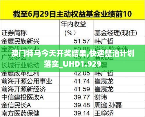 澳门特马今天开奖结果,快速整治计划落实_UHD1.929