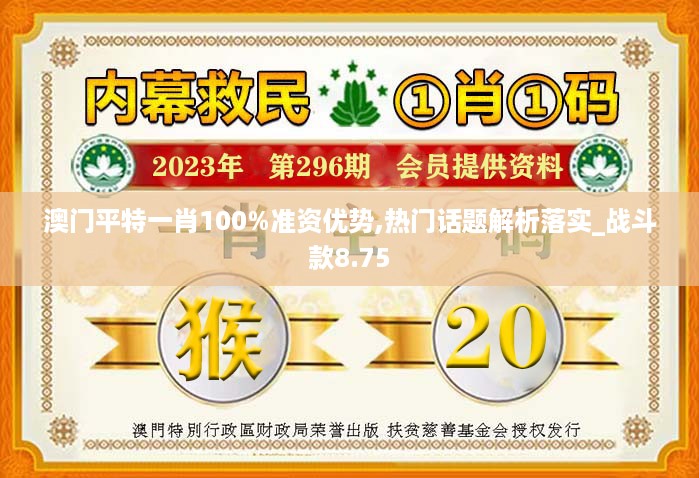 澳门平特一肖100%准资优势,热门话题解析落实_战斗款8.75