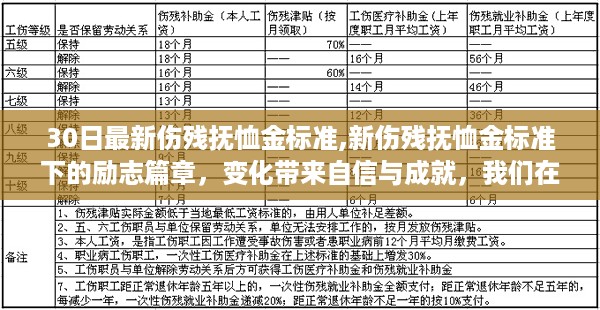 励志篇章，新伤残抚恤金标准下的挑战与成长之路，笑对挑战，自信成就未来