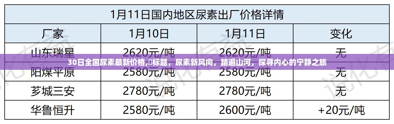 全国尿素最新价格动态，探寻宁静之旅中的尿素新风向