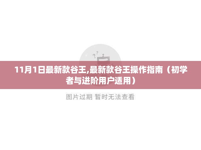 最新款谷王操作指南，从初学者到进阶用户的全面指南（11月1日最新款谷王介绍）