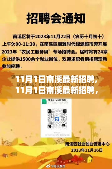 11月1日南溪最新招聘，职场新机遇等你来探秘