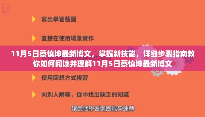 蔡慎坤最新博文详解，掌握阅读并理解新技能的步骤指南