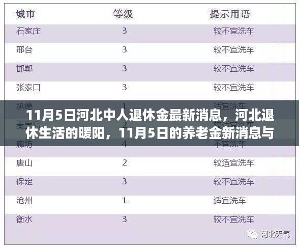 河北退休生活暖阳，11月5日养老金更新消息与老友记