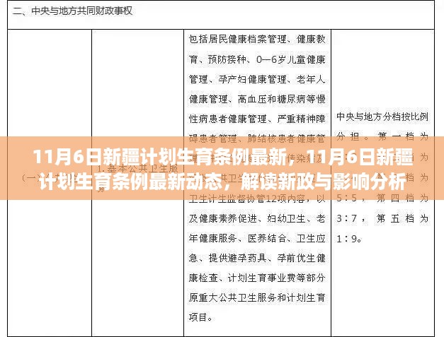 新疆计划生育条例最新动态解读，新政分析与影响探讨