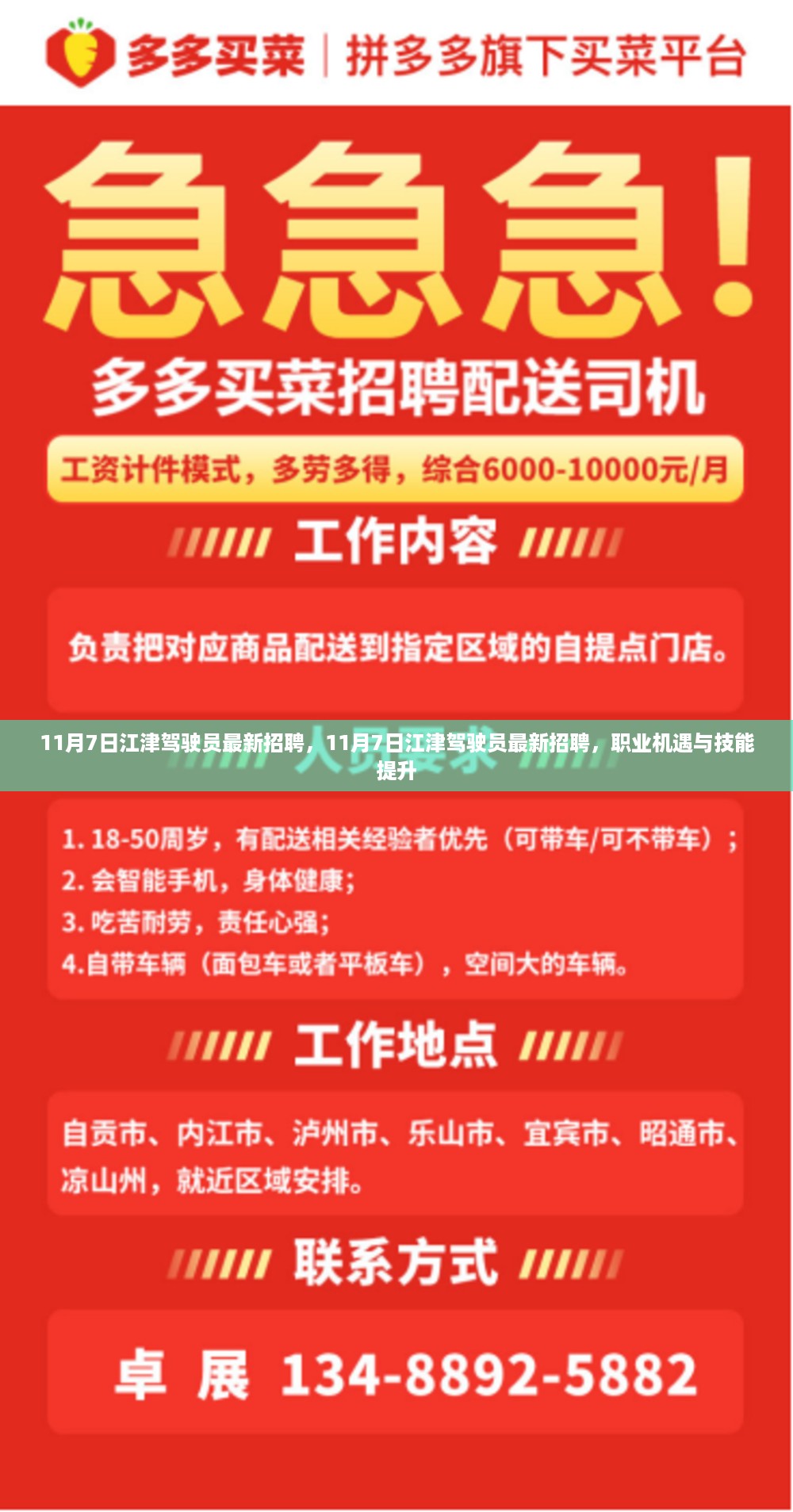 江津驾驶员最新招聘，职业机遇与技能提升之路