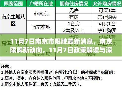 南京市限牌最新动态，深度解读与分析报告（11月7日更新）