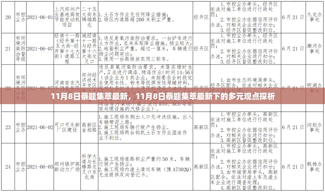 多元观点探析，最新蔡题集萃深度解读