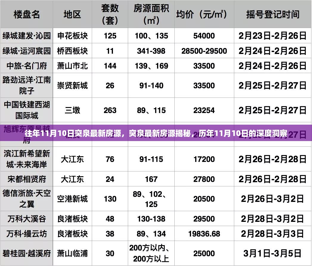 历年11月10日突泉最新房源深度洞察与揭秘