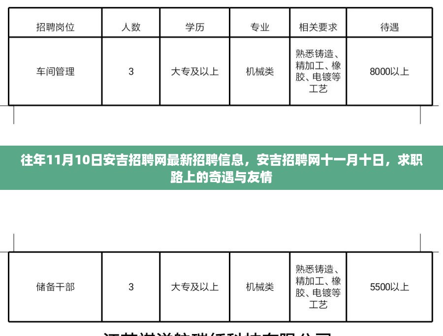 安吉招聘网最新招聘信息揭秘，求职路上的奇遇与友情的十一月十日篇章