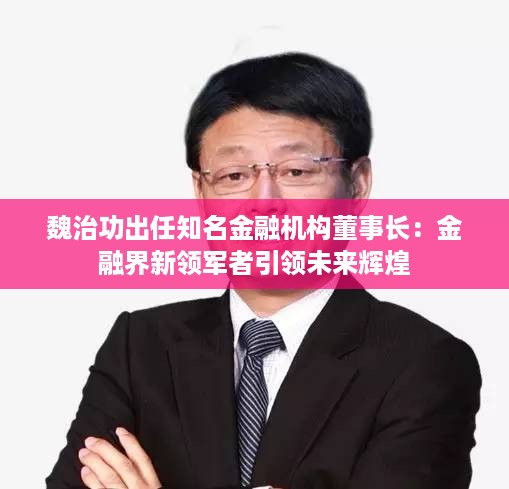 魏治功出任知名金融机构董事长：金融界新领军者引领未来辉煌