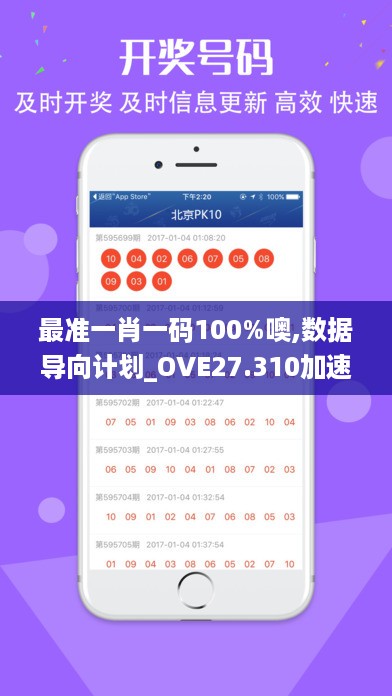 最准一肖一码100%噢,数据导向计划_OVE27.310加速版