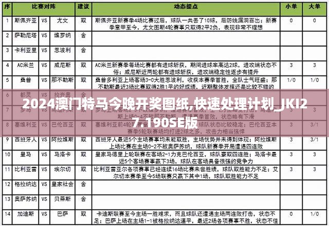 2024澳门特马今晚开奖图纸,快速处理计划_JKI27.190SE版