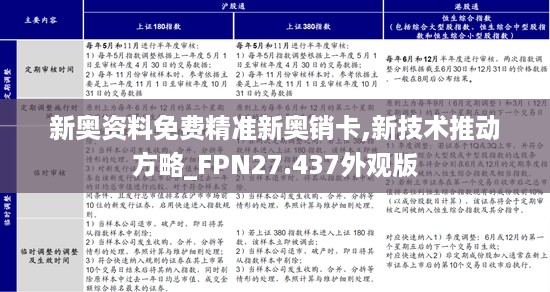 新奥资料免费精准新奥销卡,新技术推动方略_FPN27.437外观版