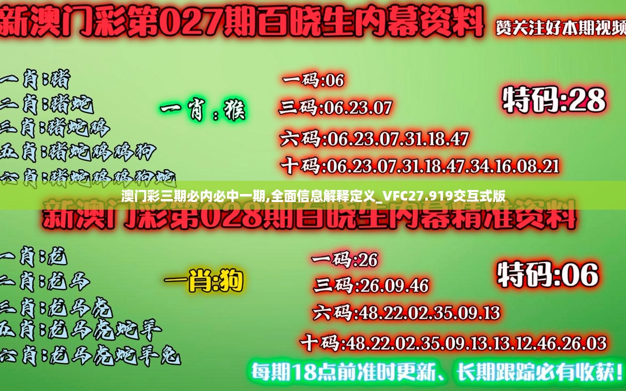 澳门彩三期必内必中一期,全面信息解释定义_VFC27.919交互式版