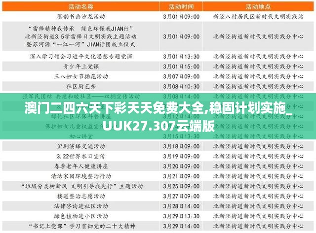 澳门二四六天下彩天天免费大全,稳固计划实施_UUK27.307云端版