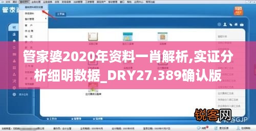 管家婆2020年资料一肖解析,实证分析细明数据_DRY27.389确认版