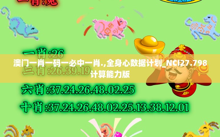 澳门一肖一码一必中一肖.,全身心数据计划_NCI27.798计算能力版