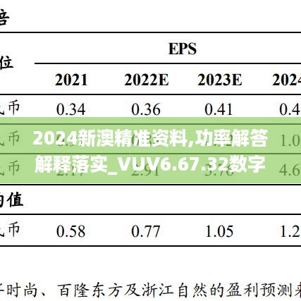 2024新澳精准资料,功率解答解释落实_VUV6.67.32数字处理版