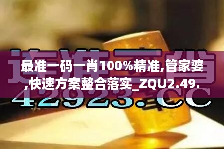 最准一码一肖100%精准,管家婆,快速方案整合落实_ZQU2.49.58未来科技版