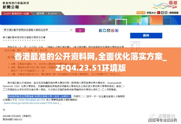 香港最准的公开资料网,全面优化落实方案_ZFQ4.23.51环境版