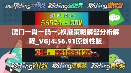 澳门一肖一码一,权威策略解答分析解释_VGJ4.56.91原创性版