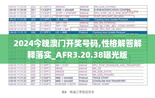 2024今晚澳门开奖号码,性格解答解释落实_AFR3.20.38曝光版