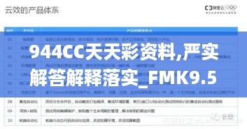 944CC天天彩资料,严实解答解释落实_FMK9.57.77业界版