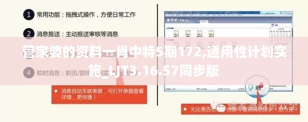 管家婆的资料一肖中特5期172,适用性计划实施_LJT3.16.57同步版