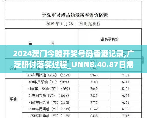 2024澳门今晚开奖号码香港记录,广泛研讨落实过程_UNN8.40.87日常版