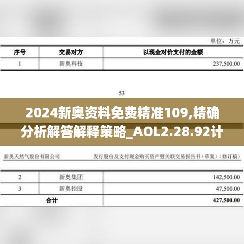 2024新奥资料免费精准109,精确分析解答解释策略_AOL2.28.92计算机版