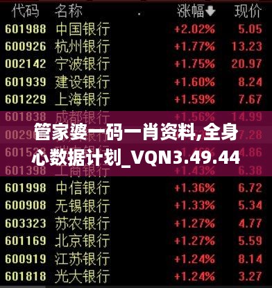 管家婆一码一肖资料,全身心数据计划_VQN3.49.44普及版