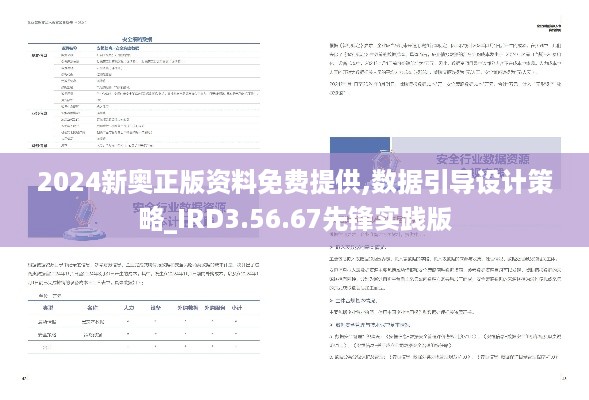 2024新奥正版资料免费提供,数据引导设计策略_IRD3.56.67先锋实践版