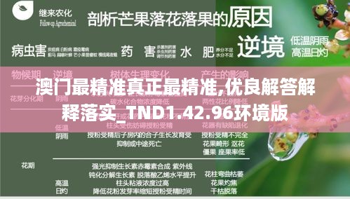 澳门最精准真正最精准,优良解答解释落实_TND1.42.96环境版