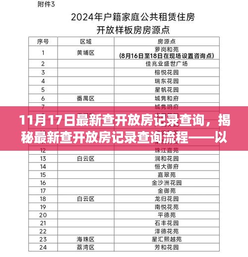 揭秘最新查开放房记录查询流程，以11月17日为界，掌握最新开房信息检索技巧