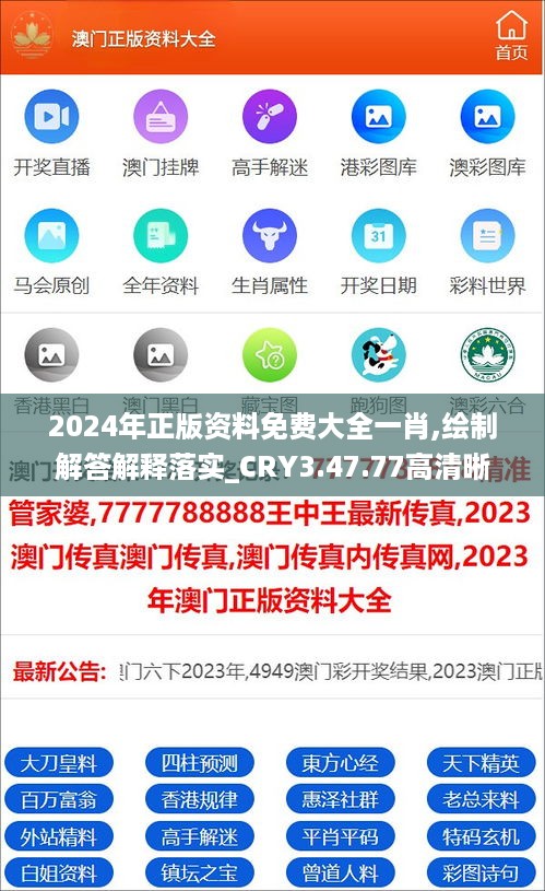 2024年正版资料免费大全一肖,绘制解答解释落实_CRY3.47.77高清晰度版